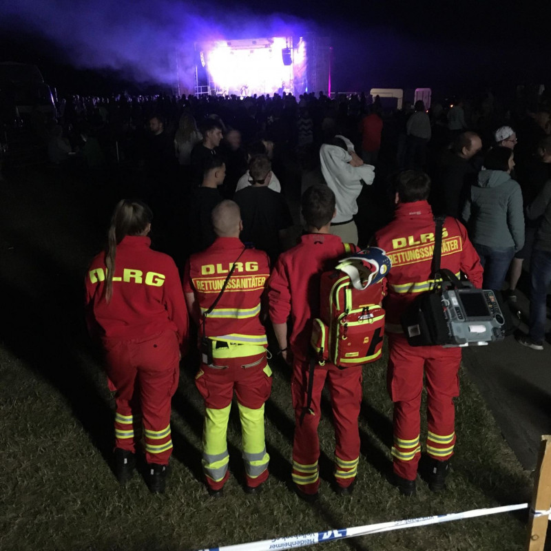 Sanitätsposten an der Hauptbühne